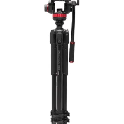 Fashion 3-Section Aluminum Video Tripod Kit with Fluid Head Tripod Kits