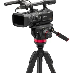 Fashion 3-Section Aluminum Video Tripod Kit with Fluid Head Tripod Kits
