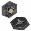 Online 030VHS14 Hexagonal Quick Release Plate with 1/4"-20 Screw and Locating Pin Tripod Accessories