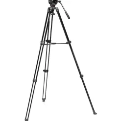 Best 500X Fluid Head with Aluminum Tripod Kit Video Tripods & Supports