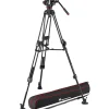 Fashion 504X Fluid Video Head & 645 Aluminum Tripod with Mid-Level Spreader Video Tripods & Supports