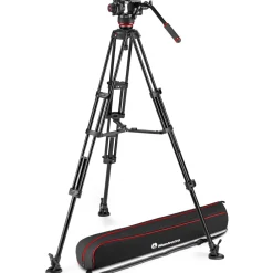 Clearance 504X Fluid Video Head & MVTTWINMA Aluminum Tripod with Mid-Level Spreader Video Tripods & Supports