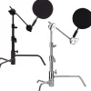 Best Chrome and Black Pocket C-Stands (5 in., 2-Pack) Light Stands