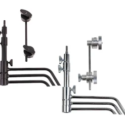 Best Chrome and Black Pocket C-Stands (5 in., 2-Pack) Light Stands