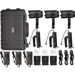 Fashion Forza 60C RGBLAC LED Spotlight 3-Light Kit with Rolling Hard Case Led Lights & Kits