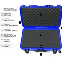 Fashion 935 Wheeled Hard Case with Foam Insert (Blue, 28.5L) Hard Cases & Large Equipment Bags|Hard Cases & Large Bags