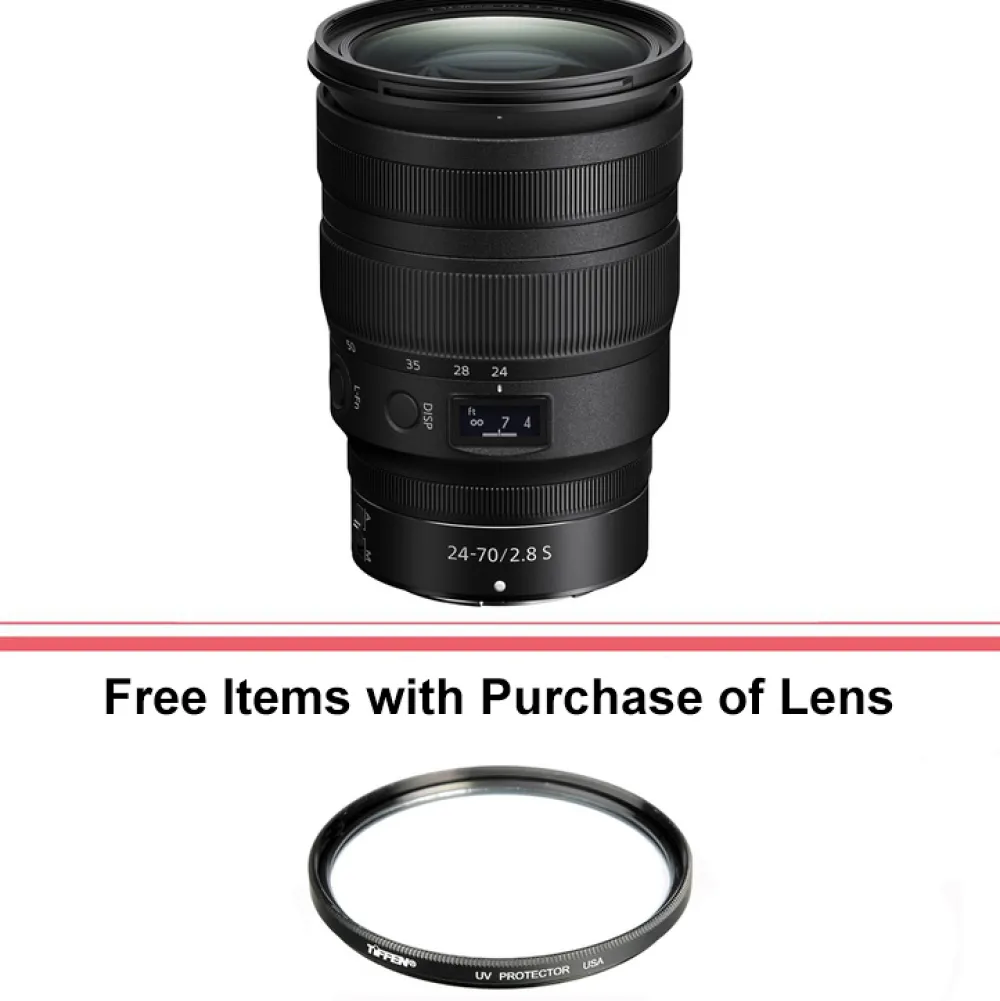 Online NIKKOR Z 24-70mm f/2.8 S Lens with Filters and Cleaning Kit Normal Lenses