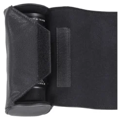 Outlet Donau Cowhide Leather Lenswrap (Large, Black) Camera Bags