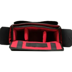 Sale Harry and Sally Leather Shoulder Camera Bag (Black with "L" Red Insert) Camera Bags