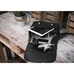Sale Harry and Sally Leather Shoulder Camera Bag (Black with 