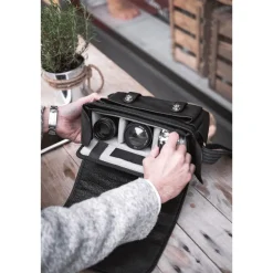 Sale Harry and Sally Leather Shoulder Camera Bag (Black with 