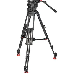 Best Ultimate 2560 Fluid Head & 60L Mitchell Top Plate Tripod with Mid-Level Spreader Video Tripods & Supports