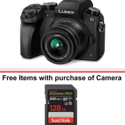New Lumix DMC-G7 Mirrorless Micro Four Thirds Digital Camera with 14-42mm Lens (Black) Mirrorless