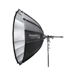 Online 55 in. Deep Parabolic Reflector with Focus Mount Pro and Universal Monolight Adapter Octagonal Soft Boxes