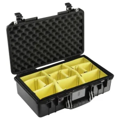 Online 1525AirWD Carry-On Case (Black, with Dividers) Hard Cases & Large Bags