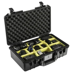 Online 1525AirWD Carry-On Case (Black, with Dividers) Hard Cases & Large Bags