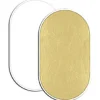 Outlet Soft Gold/White Reversible LiteDisc 41 x 74" Oval Collapsible Reflector Collapsible Reflectors
