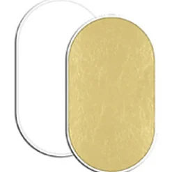 Outlet Soft Gold/White Reversible LiteDisc 41 x 74" Oval Collapsible Reflector Collapsible Reflectors