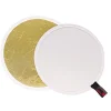 Fashion White/Gold Reversible LiteDisc 12 in. Collapsible Reflectors