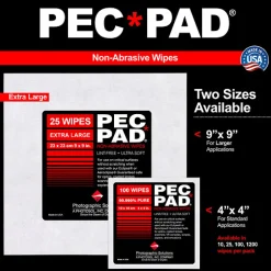 New 4x4in PEC-PAD Photowipes (100 Sheets) Cleaning Supplies