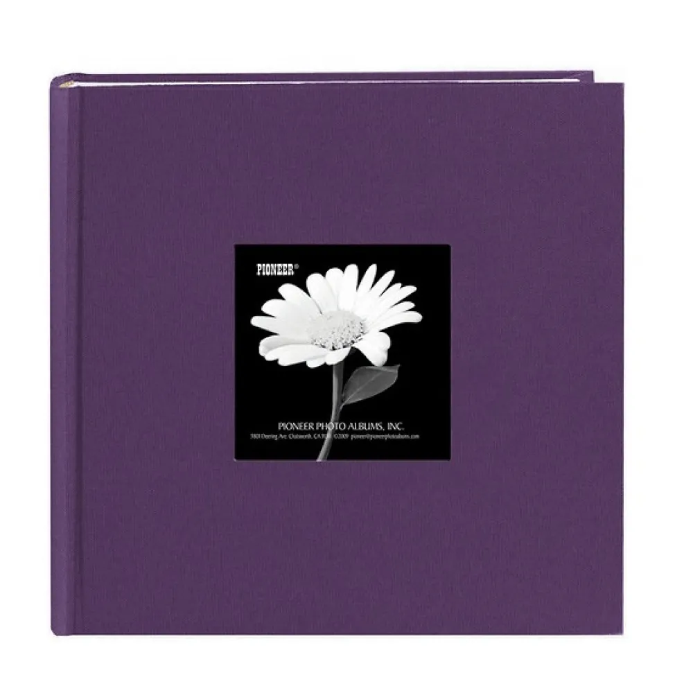New 4 x 6 Natural Colors Fabric Purple Photo Album Frames Albums