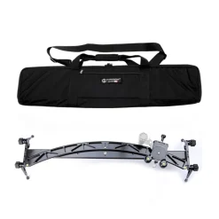 Fashion 36 In. Interview Video Slider with Straight Track & 8 Ft. Curve Track Camera Support Systems