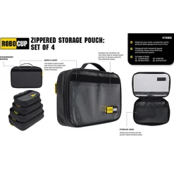 Fashion Zippered Storage Pouch (Set of 4) Camera Bags