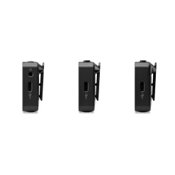 Best Wireless GO 2-Person Compact Digital Wireless Microphone System/Recorder - Gen 3 (2.4 GHz, Black) with Charge Case+ Wireless Audio Systems