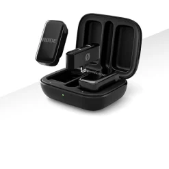 Fashion Wireless Micro 2-Person Ultracompact Wireless Microphone System with Lightning Connector (2.4 GHz, Black) Wireless Audio Systems