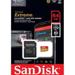 Clearance 64GB Extreme UHS-I microSDXC Memory Card with SD Adapter Memory Cards|Memory Cards