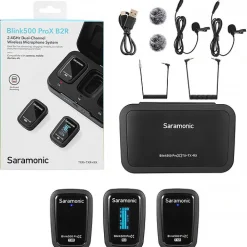 Sale Blink 500 ProX B2R 2-Person Digital Camera-Mount Wireless Omni Lavalier Microphone System (Black, 2.4 GHz) Wireless Audio Systems