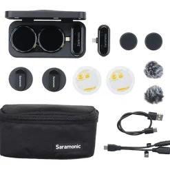 Online Blink Me U2 2-Person Clip-On Wireless Microphone System with Touchscreens & Recording Wireless Audio Systems
