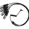 Outlet SR-C2026 3.5mm TRRRS Male to Quad XLR Male Output Cable for Wireless Receivers Microphones Accessories