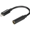 Fashion SR-C2002 3.5mm TRRS Female to Lightning Adapter Cable for Audio to/from iPhone (3 in.) Microphones Accessories