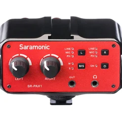 Best SR-PAX1 Two-Channel Audio Mixer, Preamp, Microphone Adapter Pro Audio Mixers
