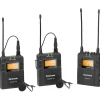 Fashion UWMIC9 RX9 + TX9 + TX9, 96-Channel Digital UHF Wireless Dual Lavalier Mic System (514 to 596 MHz) Wireless Audio Systems