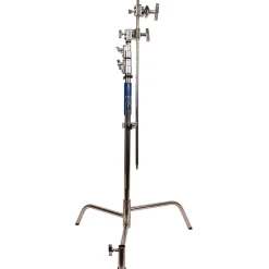 Outlet 9.5 ft. C-Stand with Grip Arm & Turtle Base Kit (Stainless Steel) Light Stands