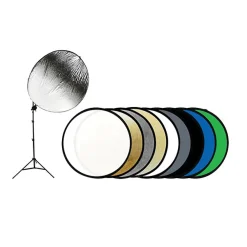 Clearance 43 In. 9-in-1 Reflector Kit with Stand Collapsible Reflectors