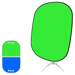 Outlet 60" x 72" Collapsible Illuminator Background - Chroma Green/Blue Collapsible Backgrounds