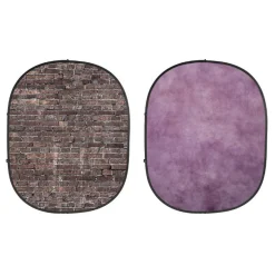 Discount Collapsible Backdrop (Grunge Brick/Purple) kit Collapsible Backgrounds