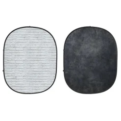 Online Collapsible Backdrop (White Brick/Dark Gray) Kit Collapsible Backgrounds
