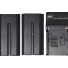 New 2-Pack of NP-F970 Lithium-Ion Batteries with Charger for LED Lights Portable Strobe Lighting