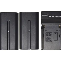 Best 2-Pack of NP-F750 Lithium-Ion Batteries with Charger for LED Lights Portable Strobe Lighting