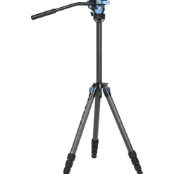 Sale ST124 4-Section Carbon Fiber Tripod & VA-5 X Fluid Head Kit Video Tripods & Supports
