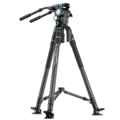 Fashion SVS75 + SVH15 Pro Rapid Professional Video Carbon Fiber Tripod Kit Video Tripods & Supports