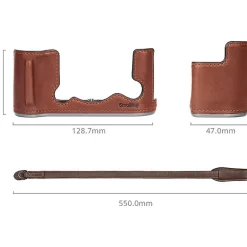 New Leather Half Case Kit for Fujifilm X-T50 (Brown) Camera Bags