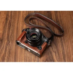New Leather Half Case Kit for Fujifilm X-T50 (Brown) Camera Bags