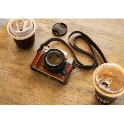 New Leather Half Case Kit for Fujifilm X-T50 (Brown) Camera Bags
