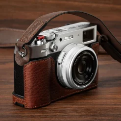 Best Leather Half Case Kit for Fujifilm X100VI (Brown) Camera Bags