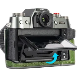 Best Leather Half Case Kit for Fujifilm X-T50 (Green) Camera Bags